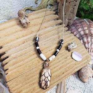 Handcarved Bone Turtle Necklace